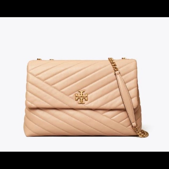 Tory Burch Kira Chevron Convertible Shoulder Bag - Devon Sand - Picture 1 of 5